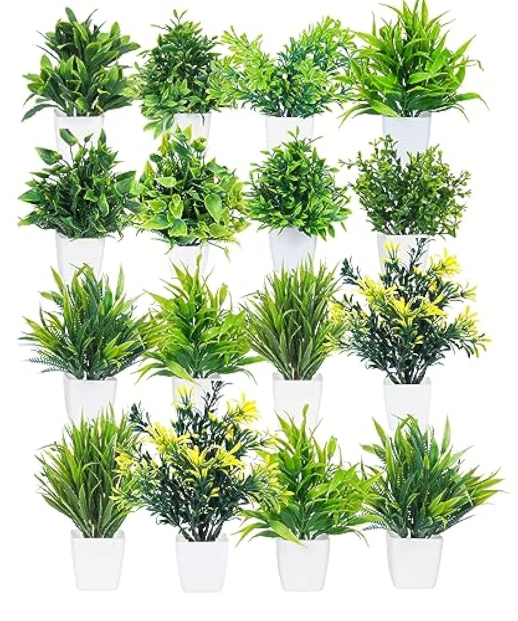 Artificial Plants with Square Pot, Indoor Balcony Decor